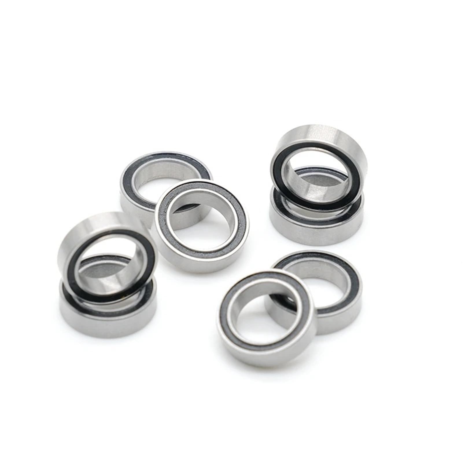 Roulements rigides à billes Lot de 10 roulements à billes 6700RS ABEC-7, section fine 10 x 15 x 4 mm, 61700 RS 6700-2RS, avec joint noir A-1510DD