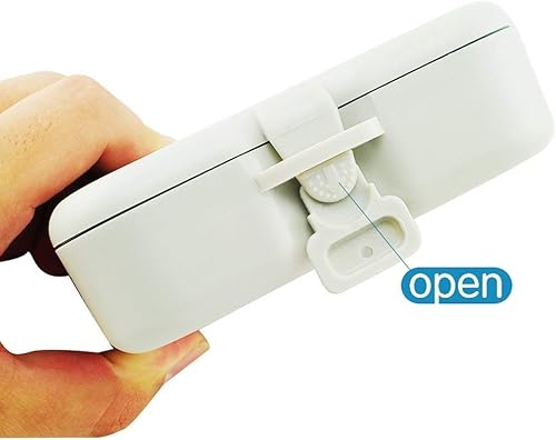 Miniatura 3 de Caja de dentadura con espejo y cepillo limpio Práctica caja de almacenamiento de dientes falsos Cuidado dental