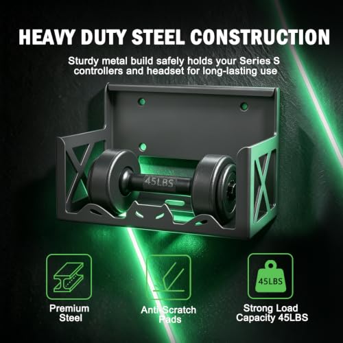 Image of Wall Mount Kit for Xbox Series S,Steel Mount Includes Detachable Controller Holder and Headphone Stand （NOT for Xbox ONE S）