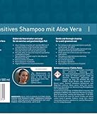PetTec® - Hundeshampoo sensitiv mit Aloe Vera 500ml Pumpflasche - pH neutrales (7) & rückfettendes Shampoo für alle Hunderassen - Fellpflege Hund Paraben-, Silikon- & Duftstofffrei - Dog shampoo vegan