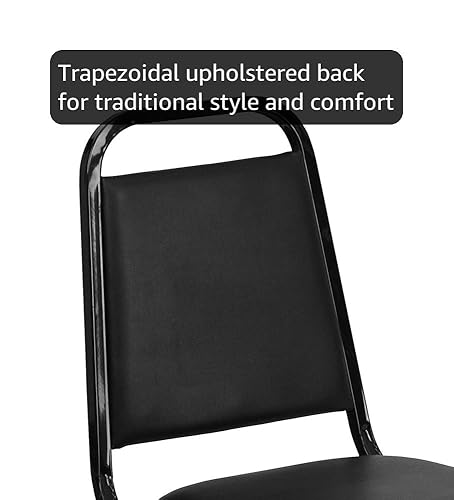 Amazon.com: EMMA + OLIVER Trapezoidal Back Vinyl Stackable Banquet