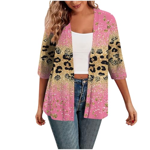 Lightweight Cotton Cardigans for Women Oversized 3/4 Sleeve Cardigan Open Front Summer Trendy 2025 Vacation Outfits