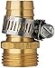Orbit 3/4" Brass Male Thread Shank Water Hose Mender w/Clamp