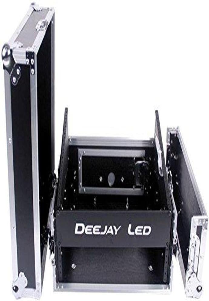 Deejay LED TBHM802E 8U Slant Mixer 2U Vertical Rack System, Black