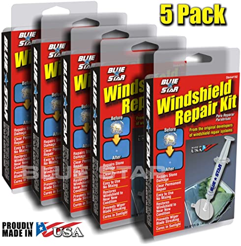 Image of Blue Star Do-It-Yourself Windshield Repair Kit .027 Fl Oz. (5)
