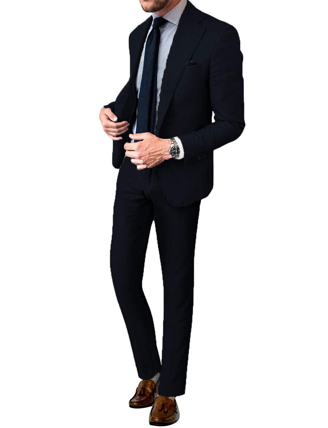 Men's 2 Pieces Tuxedos Notch Lapel Suit(Jacket + Pants)