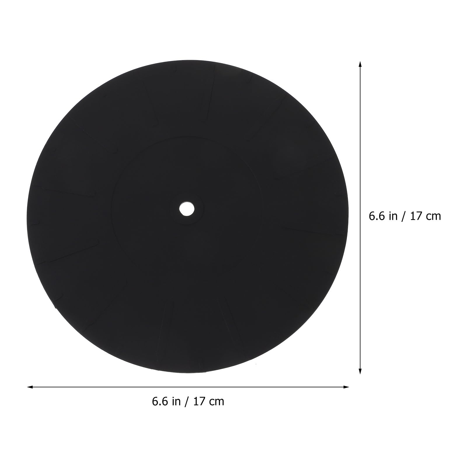 POPETPOP Alfombrilla de 170mm de Silicona para Tocadiscos Antideslizante Protector Antiestático que Aumenta Adhesión y Reduce Vibración en Discos de Vinilo