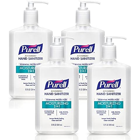 Purell 2in1 Moisturizing Hand Sanitizer Gel, 12 oz (Pack of 4) Cover