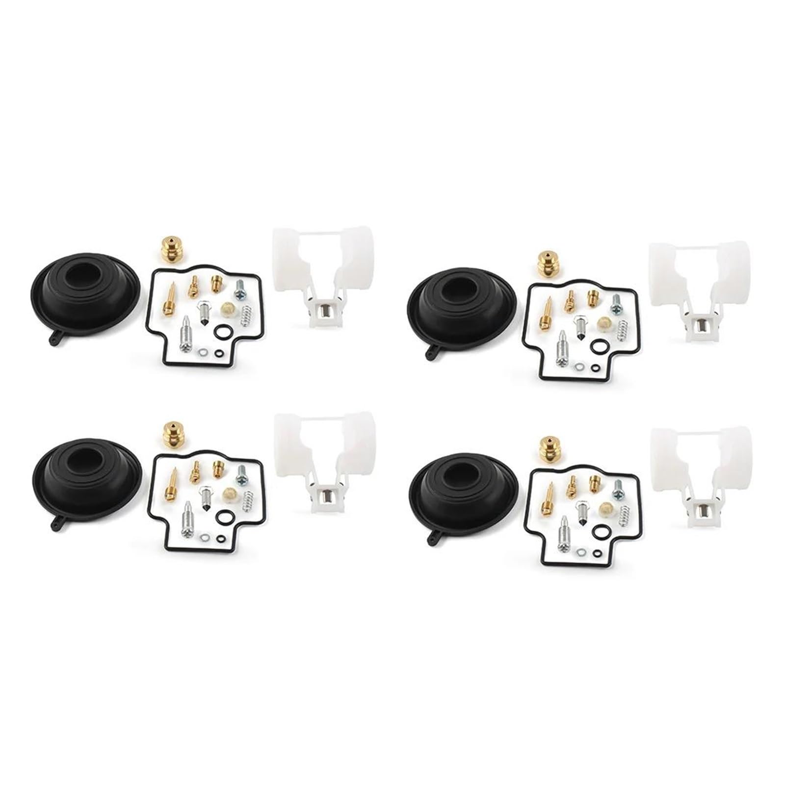 Kit De Reparación Carburador Motocicleta 4 Juegos Con Diafragma Vacío Y Válvula Chorro Lento Para K&AWAS&AKI ZZR400 ZX400 ZZ&R 400 1990-2006