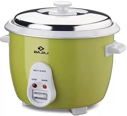 Bajaj Rcx Duo 1.8 Electric Rice Cooker (Green), 1.8 Liter