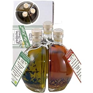 direct&friendly Bio olijfolie cadeauset 3 flessen biologische olijfolie met chili en oregano