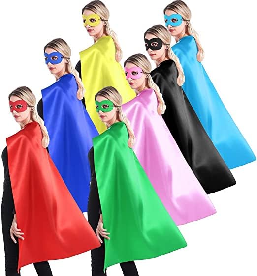 SVNFOXX Double-Sided Superhero Capes and Masks for Kids - Perfect for Christmas, Halloween, Cosplay, and Parties (3-8 Years, Pack Of 3 Assorted Superhero Cape) (B0CBSK2L8K) Amazon Price History, Amazon Price Tracker
