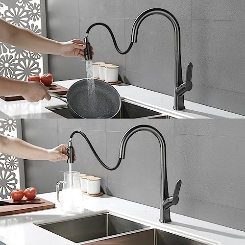 Pomme de douche tirez vers le bas robinet pivotant 360 évier de cuisine