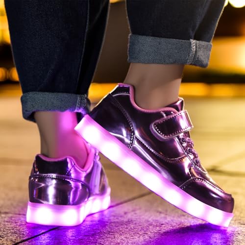 Kids Light Up Shoes LED Sneakers High Top USB Charging Flashing Trainers for Child Girls Boys3