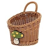 CONGARTENO Wandkorb Küche Geflochtenes Hängekorb Mittelgroß für Gemüse und Obst Aufbewahrung Dekorativer Aufbewahrungskorb für Zwiebeln Knoblauch Ingwer Vielseitiger