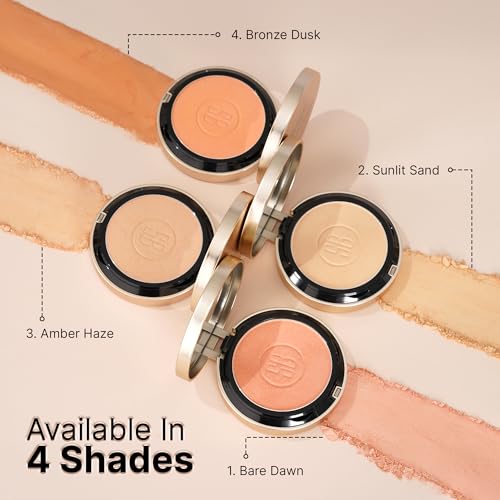 Image of Swiss Beauty Select Born To Last Compact Powder | 3-in-1 Skin Perfection | Oil Control | Blurs Pores | Matte Finish | Fresh Makeup for hours | With Squalane & Vitamin E | 6.5g, Shade- 2. Sunlit Sand