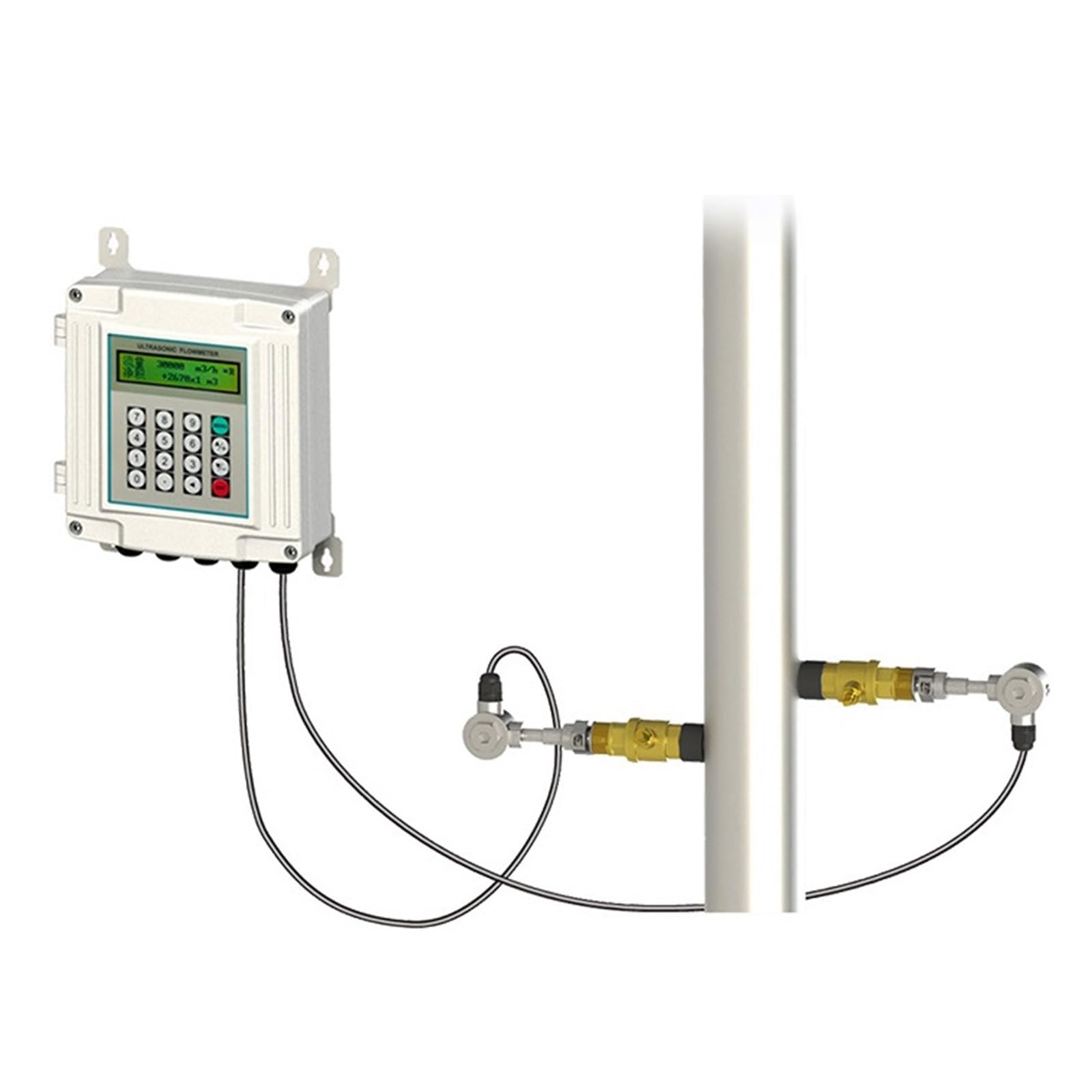Módulo De Caudalímetro Ultrasónico, Con Clip Externo, For Tubería, Agua(Mainframe+medium external sensor)