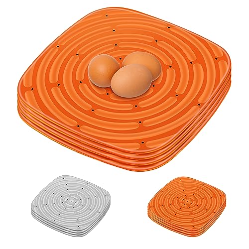 Image of Washable Chicken Nesting Pads 8 Pack Cuttable 11.8 x 11.8 Inch Reusable Nesting Pads Be Suitable for Nesting Box Pads for Chickens (4 Orange and 4 Gray)