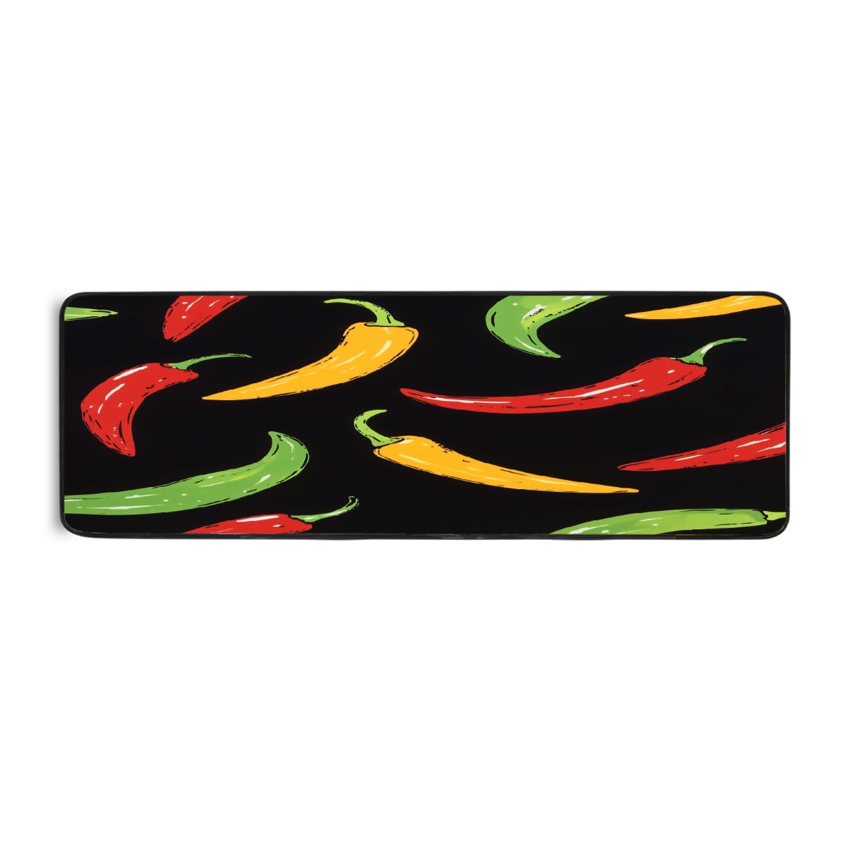 Tapis de cuisine piment 183x61 cm lavable et antidérapant pour le sol de la maison
