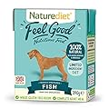 Naturediet - Feel Good Wet Dog Food, Natural and Nutritionally Balanced, Fish, 390g (Pack of 18)