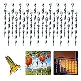 20 Pezzi Repellente per Uccelli Riflettente, Spaventapasseri Riflettenti Argento, 360° Spirale Riflettente, per Balcone e Giardino Casa Finestre Frutta, Protegge Casa Proprietà Dagli Uccelli