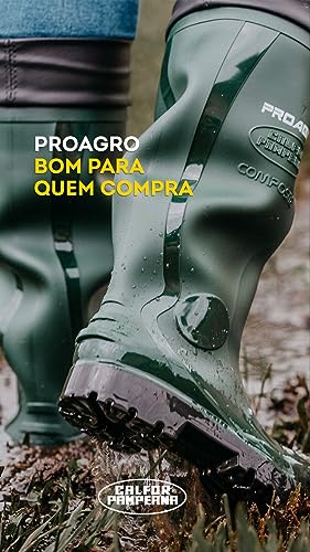 Bota Galocha Calfor Verde Proagro Com Polaina (44)
