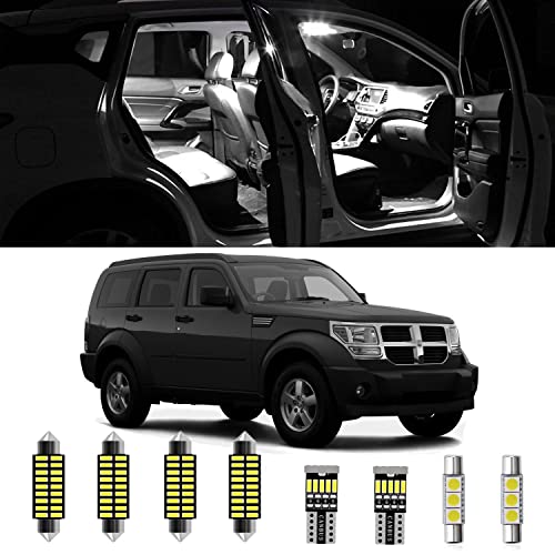 Kit de 8 luces LED interiores blancas para Dodge Nitro