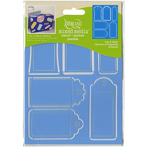 Americana decoración Etiquetas y Etiquetas, diseño de Recuerdos, Color Azul, 6 x 20,3 cm