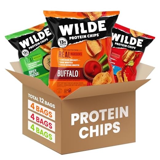 Wilde Protein Chips Spicy Variety Pack, Buffalo, Spicy Queso, Nashville Hot, Gluten Free Keto Chips Made With Real Ingredients, Protein Snacks, Pack of 12