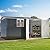 DWVO 12x8ft Metal Outdoor Storage Shed with Window, Lockable Tool Storage Sheds, Oversized Steel Garden Sheds with Sloped Roof for Backyard, Patio, Garage, Lawn, Gray & White