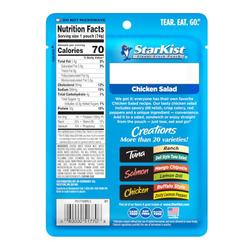 Image of StarKist Chicken Creations Chicken Salad, 2.6oz Pouch, 12-Pack