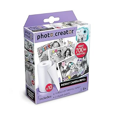 Canal Toys Photo_Creator Instant Print Camera Refill set- includes 10 rolls of white thermal paper and 2 sticker sheets