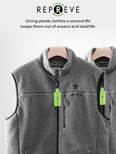 ORORO Men's Heated Recycled Fleece Vest with Battery3