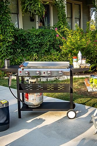 Gas One B-7400S Flat Top Grill With 4 Burners – Premium Propane Grill With Outdoor Grill Cart – Stainless Steel Auto Ignition Camping Grill Outdoor Griddle thumb #6