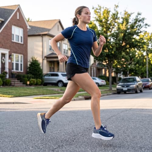 Image of JACKSHIBO Wide Toe Box Shoes Women Slip on Arch Support Sneakers | Running Athletic Walking Tennis Slip in Plantar Fasciitis Orthopedic Ortho Hands Free Shoes Zero Drop Cushion Thick Sole