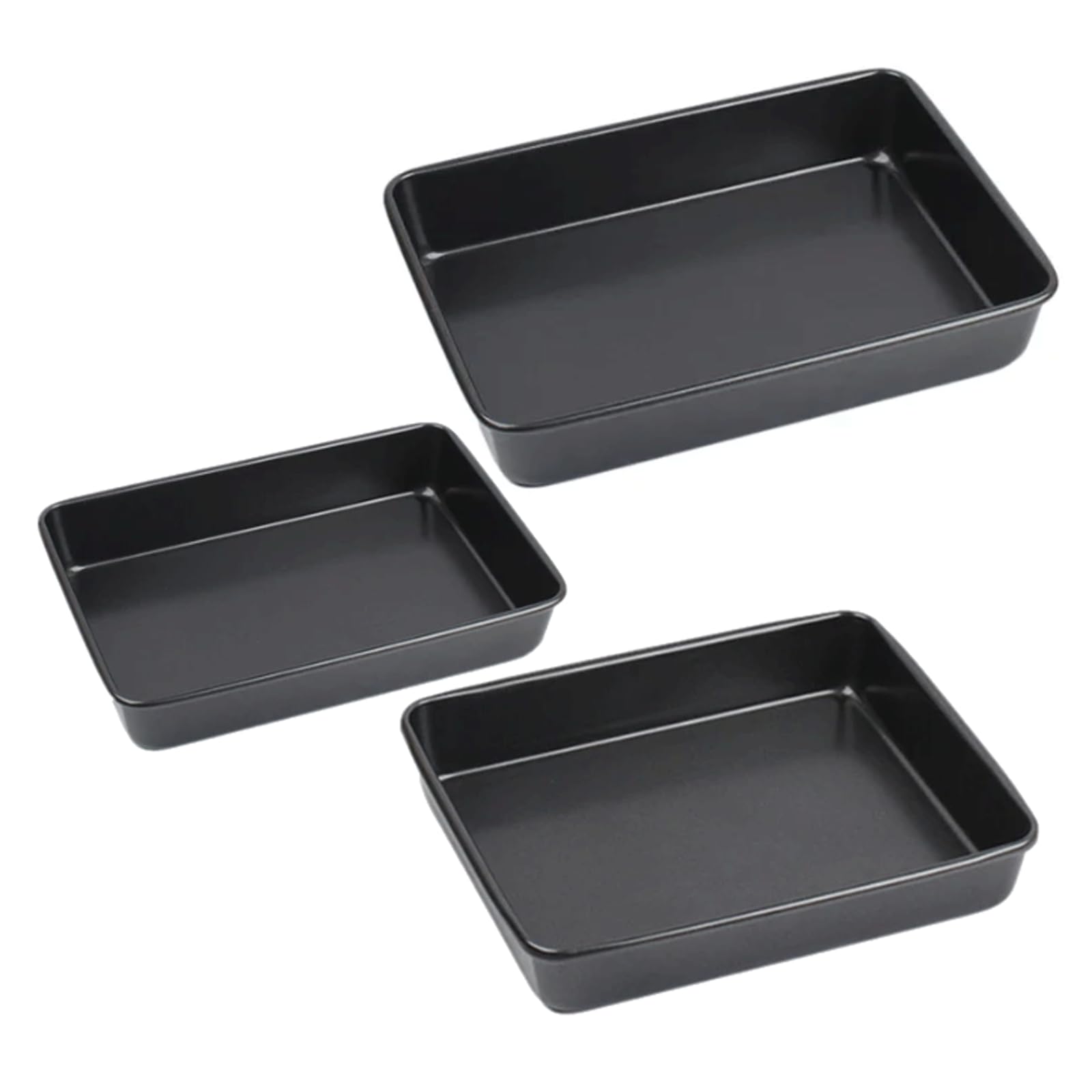 Packung mit 3 Größen, Karbonstahl, Küchenutensilien, Backblech, Kuchen-Backgeschirr, rechteckige Laib-Toast-Brotpfanne, antihaftbeschichtete Form