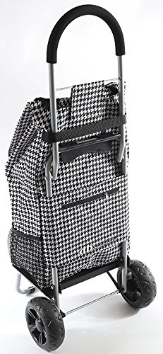 Image of dbest products Trolley Dolly Shopping Grocery Foldable Cart Storage Mom, Houndstooth