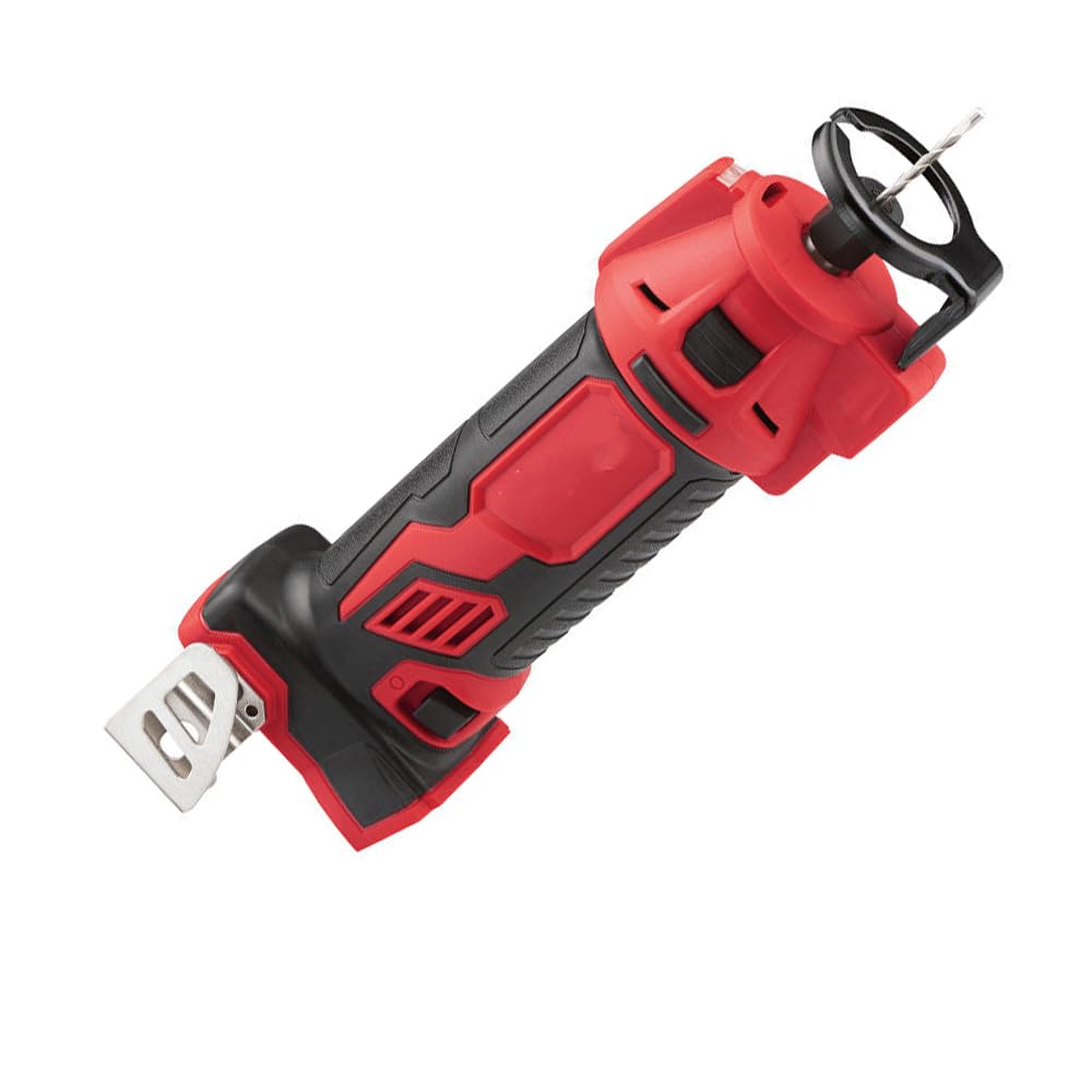 JINYUMT Drywall Cut Out Tool, For Milwaukee 2627-20 M18 18V Compact Cordless Drywall Cut Out Tool (Size:5 x 5 x 4 in) - Bare Tool, Red,black