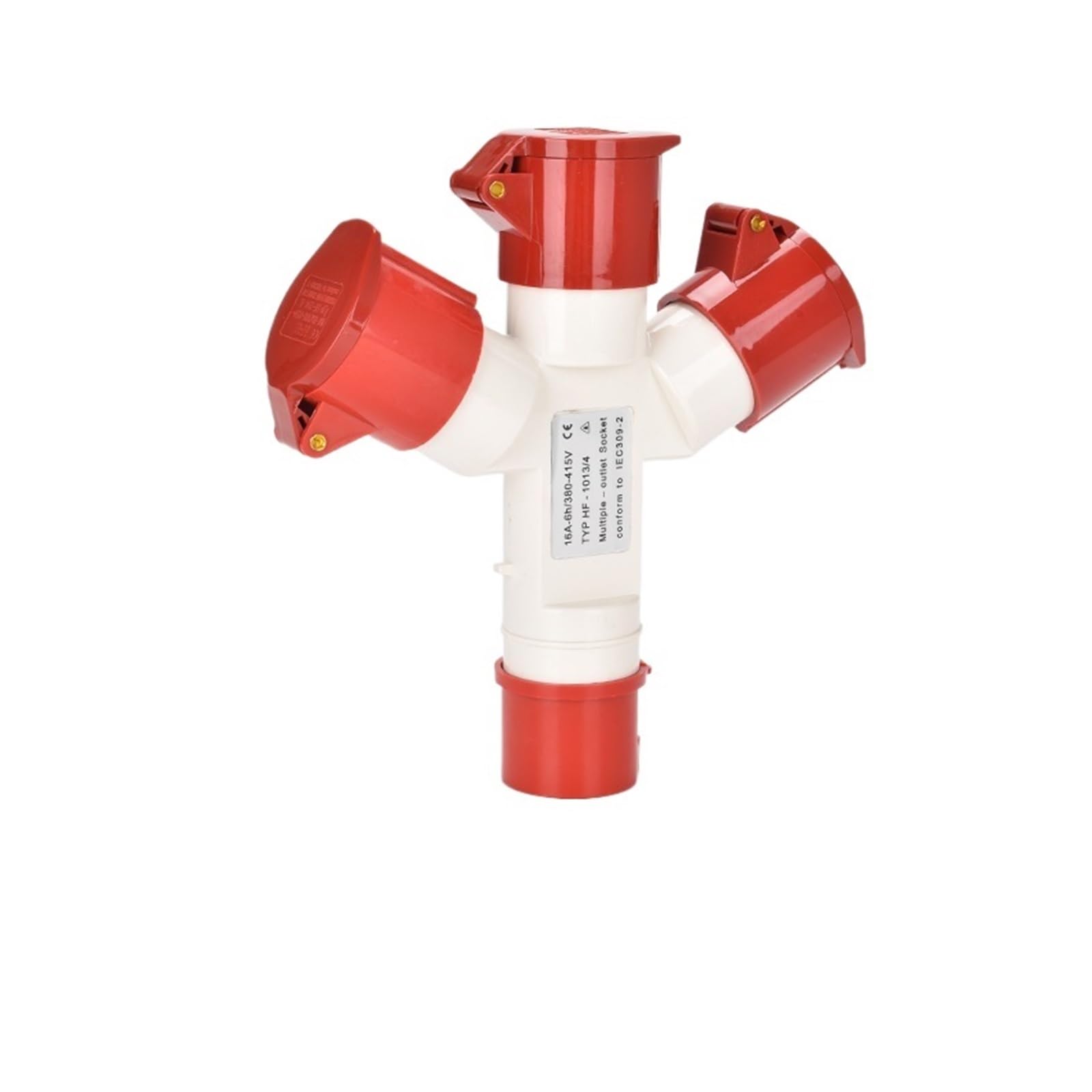 MUYTQAERG IP44 Three-Way Waterproof Industrial Aviation Plug and Socket Y-Type 1 Input to 3 3P 4P 5P 16A 32A 220V 380V(4P 32A 1to3)
