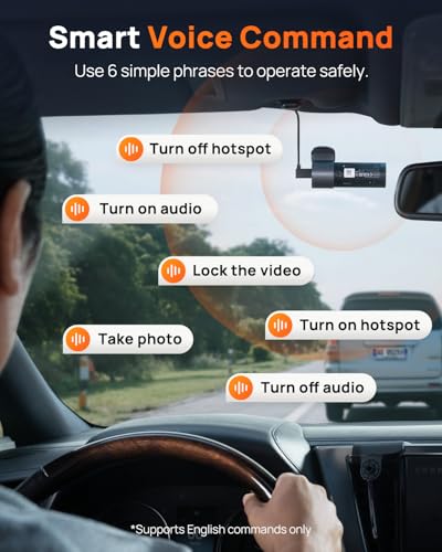 Image of 70mai M310 Plus 4K Dash Cam Front with Night Vision, 140 Wide Angle Dash Camera for Cars, WiFi Dashcam with App, Parking Mode, G-Sensor, Loop Recording, Voice Control, Easy Install Car Camera