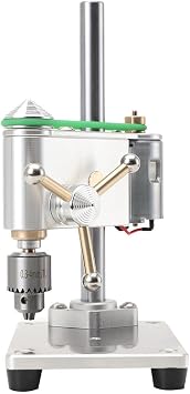 Mini Bench Drill Mini Drill Press for Bench Drilling Machine Portable Electric Drilling Machin for DIY Wood Metal Plastic With Speed Adjustable Power Adapter (0.3-4MM)