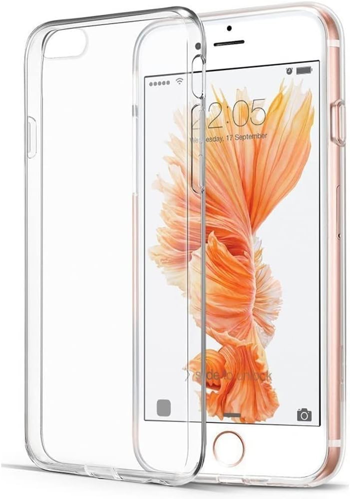 for iPhone 6, iPhone 6S Transparent Crystal Clear Soft & Slim Silicone TPU Back Cover [Transparent]