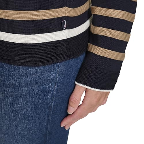 Image of Nautica Women's Mariner Stripe Pullover Boatneck Long Sleeve