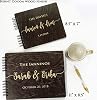 Funeral Guest Book Personalized Wooden Memorial Guestbook 8.5x7" Made in USA Black Mahogany Oak Wood Hardcover Finish Celebration of Life #5