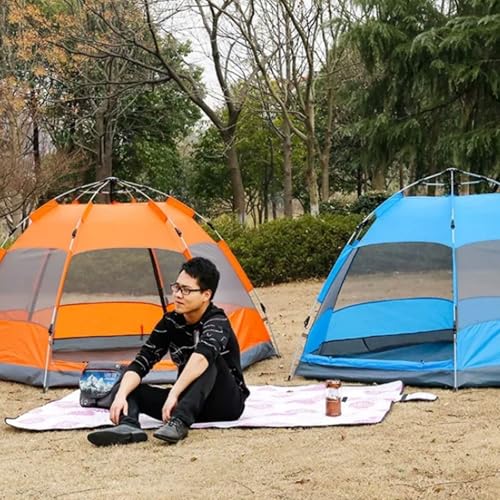 Carpa automática para camping 3-5 personas azul miniatura 3