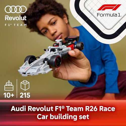 Image of LEGO Speed Champions Audi Revolut F1 Team R26 Race Car Toy - Building Sets for Boys & Girls, Ages 10+ - F1 Car Kit for Display or Play - Gift for Birthdays - 77259