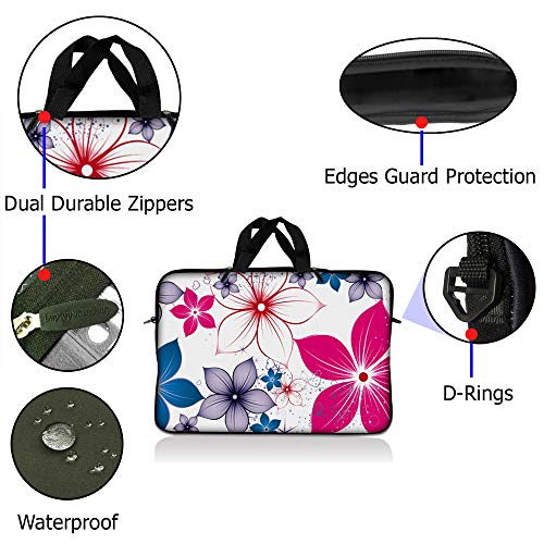 Funda para Laptop 10" - 11" Neopreno con Asa Floral miniatura 2
