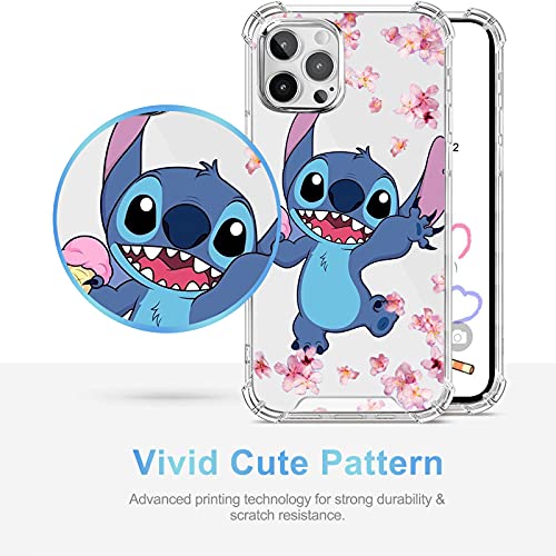 Mccaie Cute Cartoon Iphone 12 Pro Max Case 6.7 Inch, Clear Case Licking Screen Stitch 4 Corner Shockproof Protection Tpu Ultra-Thin Bumper For Iphone 12 Pro Max (Ice Cream Stitch) #TOP5