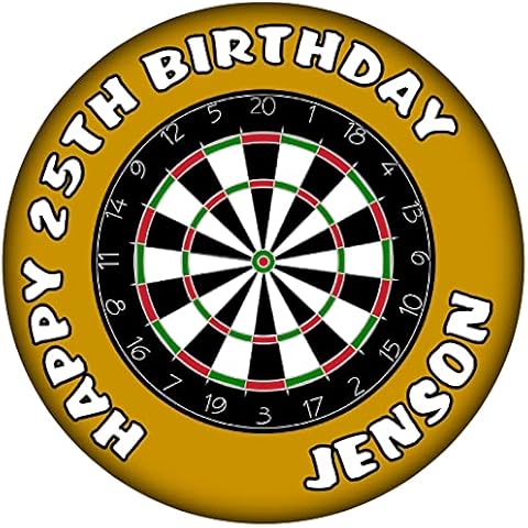 Personalised Darts 59mm Birthday Badge - ANY AGE Cover