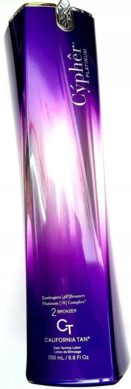 California Tan Cypher Platinum Bronzer Step 1-25X Bronzers With Anti-Aging Formula 6.8 oz